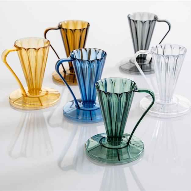 CAFEC FLOWER DRIPPER DEEP27 - Clear Black