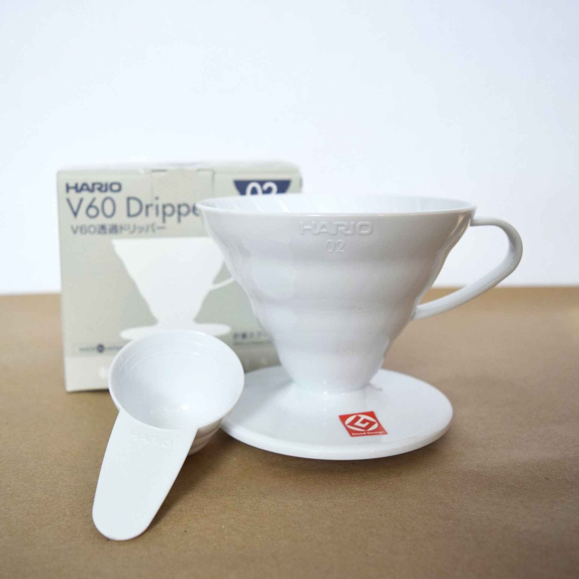 Hario V60 Plastic dripper white size 02