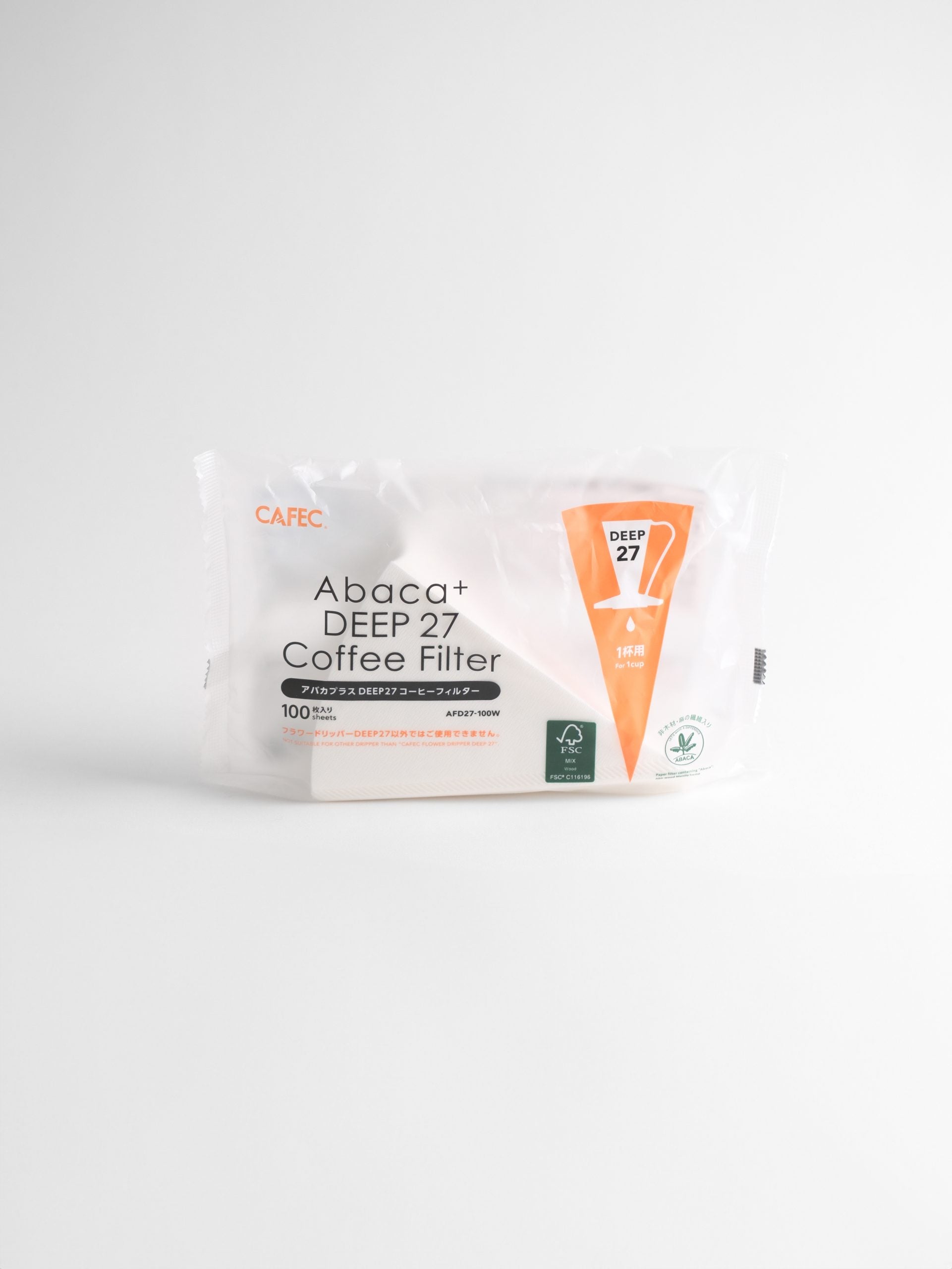 Cafec Abaca+ Deep 27 filters - 100 pcs - Gust Coffee Roasters