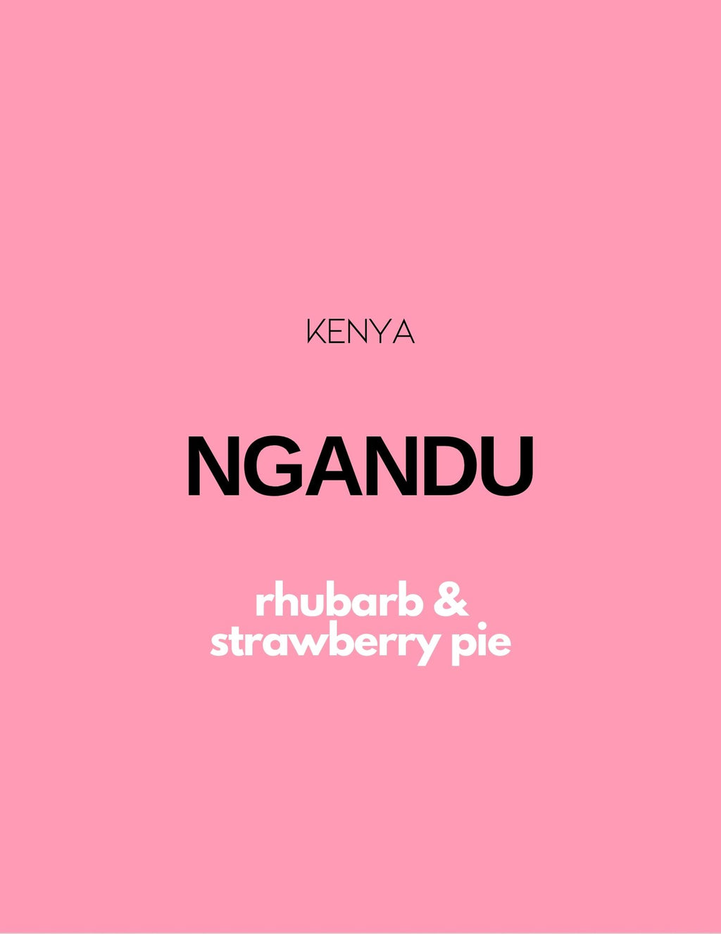 KENYA - NGANDU | espresso