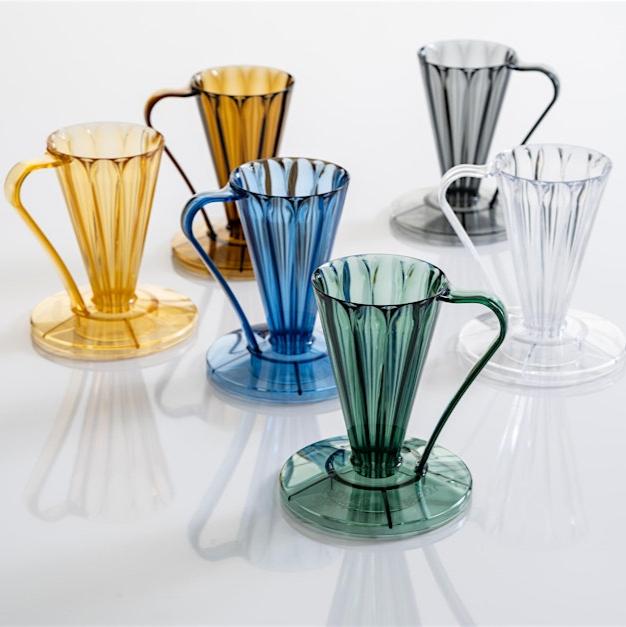 Cafec Flower Dripper Deep 27 - Clear Black - Gust Coffee Roasters