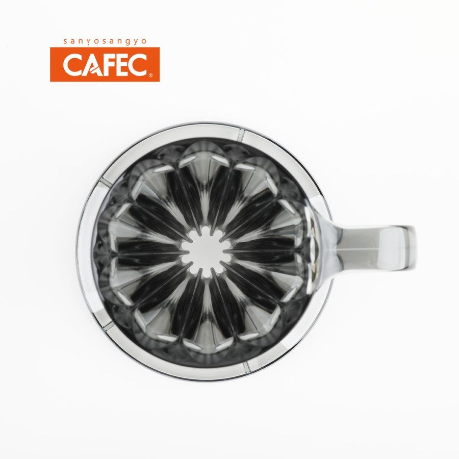 Cafec Flower Dripper Deep 27 - Clear Black - Gust Coffee Roasters