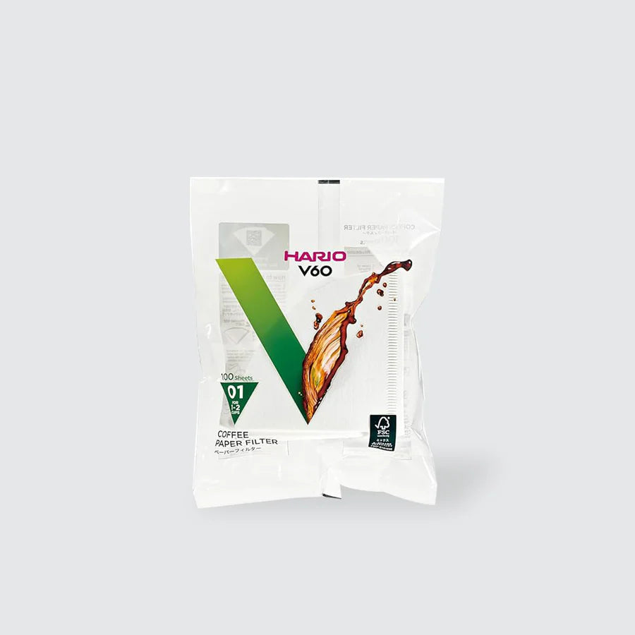 Hario paper filters for V60 dripper - size 01 - Gust Coffee Roasters