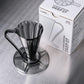 Cafec Flower Dripper Deep 27 - Clear Black